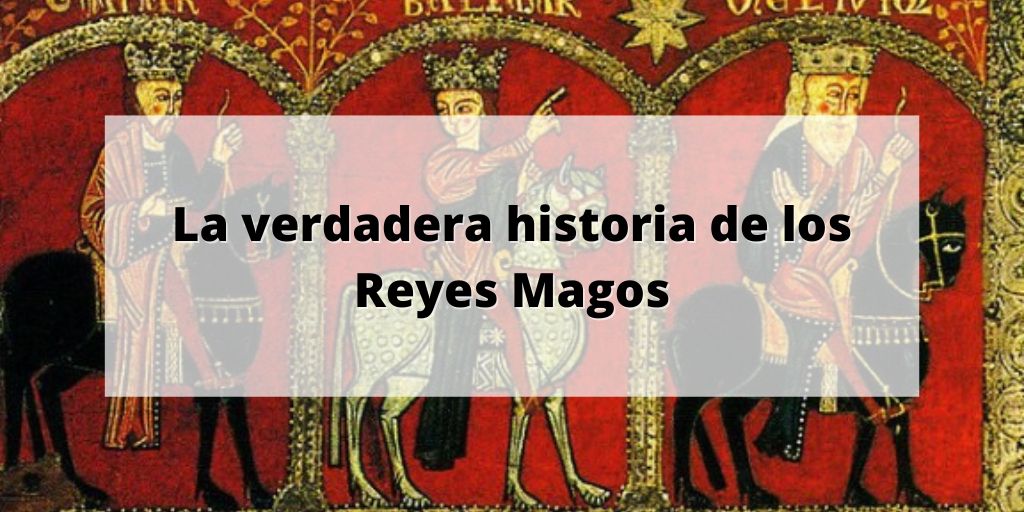 Banner en el que se lee "La verdadera historia de los Reyes Magos"