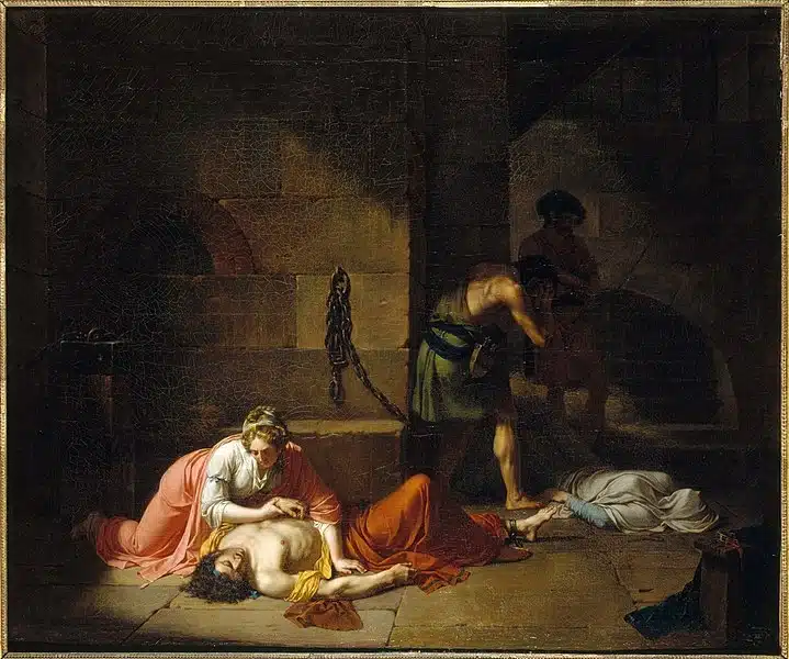 "La muerte de Agis" de Nicolas-André Monsiau