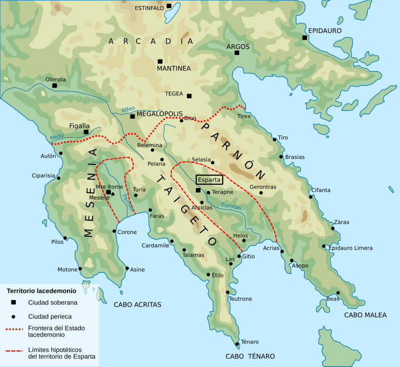 Territorio de Esparta en época clásica